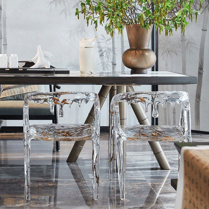 Moderner einfacher Armstuhl Harz Frame Dining Armstuhl für Esszimmer