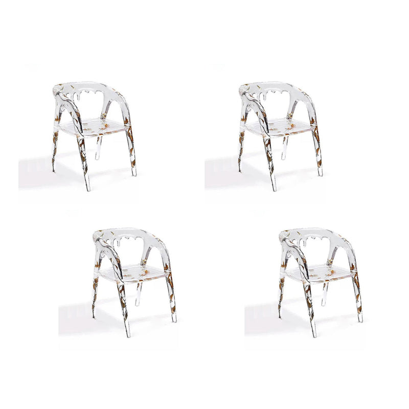 Moderner einfacher Armstuhl Harz Frame Dining Armstuhl für Esszimmer