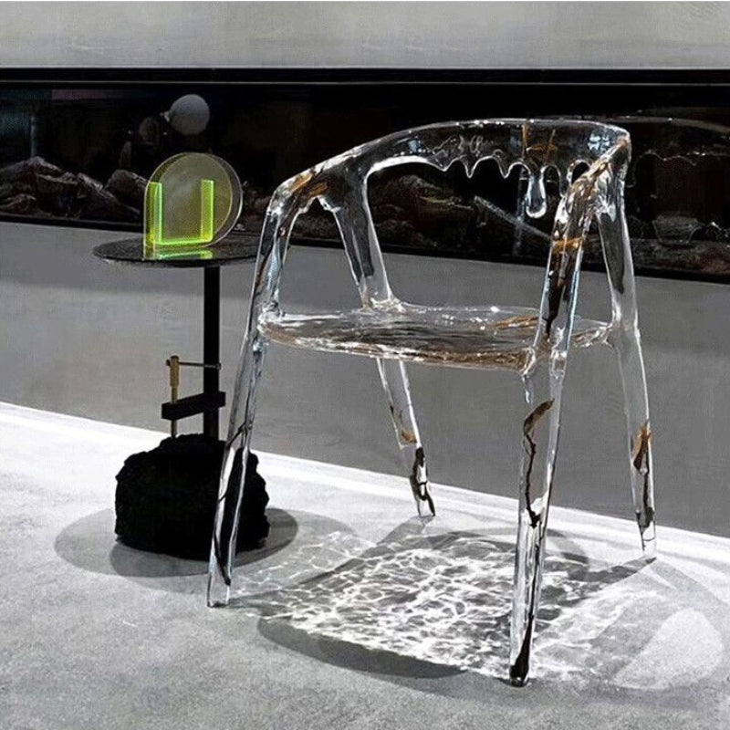 Moderner einfacher Armstuhl Harz Frame Dining Armstuhl für Esszimmer