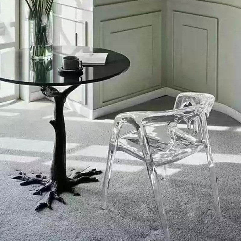 Moderner einfacher Armstuhl Harz Frame Dining Armstuhl für Esszimmer