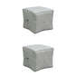 Contemporary Square Cube Leather Upholstered Cube for Living Room Light Gray 2 Piece Set Clearhalo 'furn' 'furn_ottomans_poufs' 'Furniture' 'Living Room Furniture' 'Ottomans & Poufs' 'ottomans_poufs' 7684113