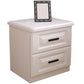 Les tiroirs scandinaves comprenaient une table de chevet de table d'accent en bois blanc