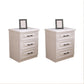 Les tiroirs scandinaves comprenaient une table de chevet de table d'accent en bois blanc