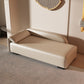 Scandinavian Upholstered Solid Color Genuine Leather One Armed Chaise Clearhalo 'Chairs & Seating' 'Chaise Lounge' 'chaise_lounge' 'furn' 'furn_chaise_lounge' 'Furniture' 'Living Room Furniture' 7684463