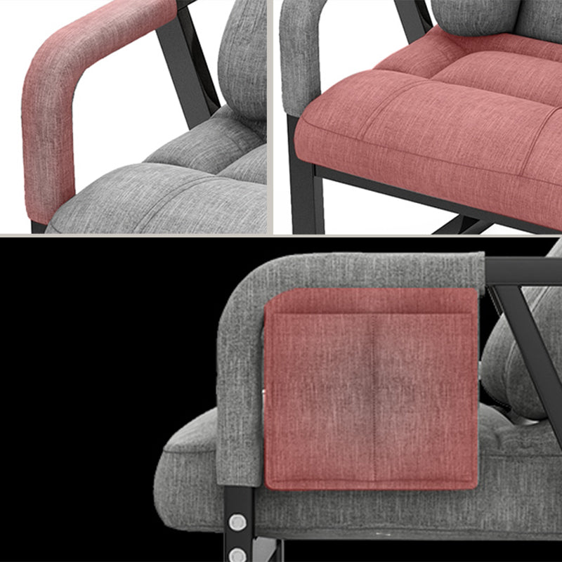 Metalen enkele ergonimic recliner met zijzakken Verstelbare lumbale ondersteuning