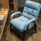 Metal Single Ergonimic Recliner with Pillow Adjustable Solid Color Recliner & Storage Bag Blue Clearhalo 'Chairs & Seating' 'furn' 'furn_recliners' 'Furniture' 'Living Room Furniture' 'Recliners' 7684506