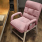 Metal Single Ergonimic Recliner with Pillow Adjustable Solid Color Recliner & Storage Bag Pink Clearhalo 'Chairs & Seating' 'furn' 'furn_recliners' 'Furniture' 'Living Room Furniture' 'Recliners' 7684507