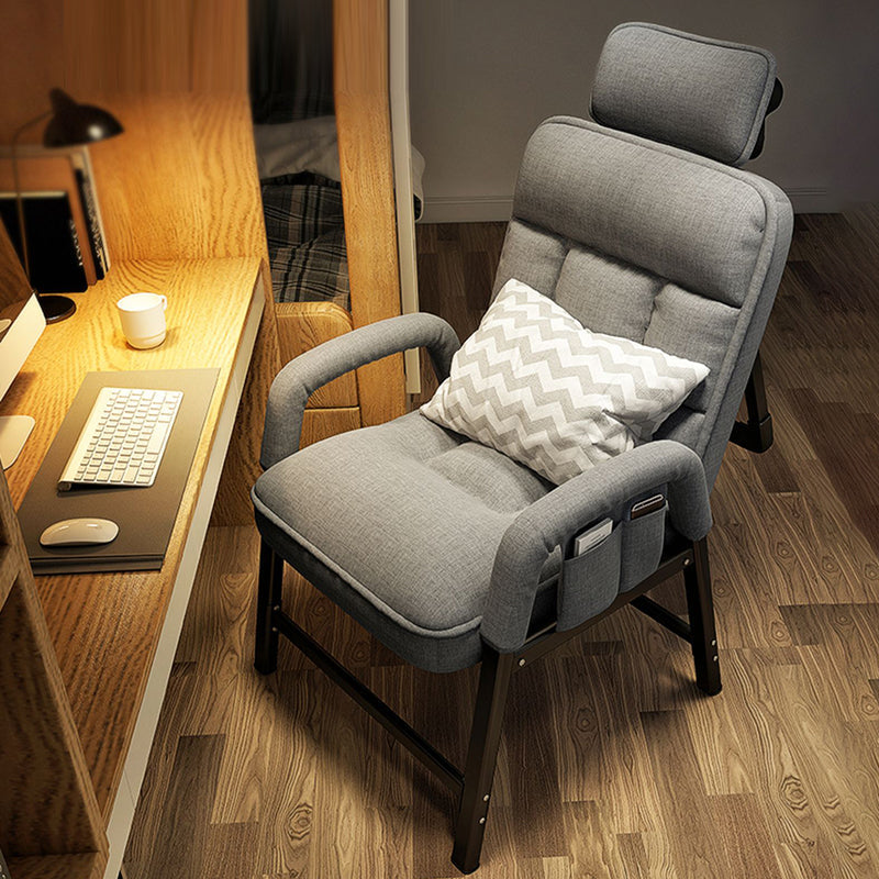 Metal Single Ergonimic Recliner with Pillow Adjustable Solid Color Clearhalo 'Chairs & Seating' 'furn' 'furn_recliners' 'Furniture' 'Living Room Furniture' 'Recliners' 7684508