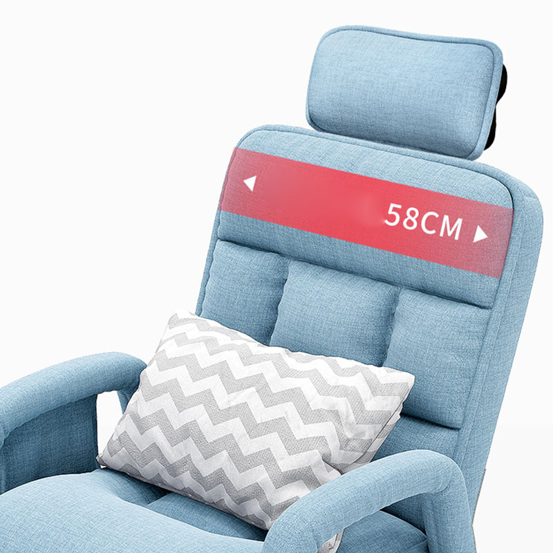 Metal Single Ergonimic Recliner with Pillow Adjustable Solid Color Clearhalo 'Chairs & Seating' 'furn' 'furn_recliners' 'Furniture' 'Living Room Furniture' 'Recliners' 7684515