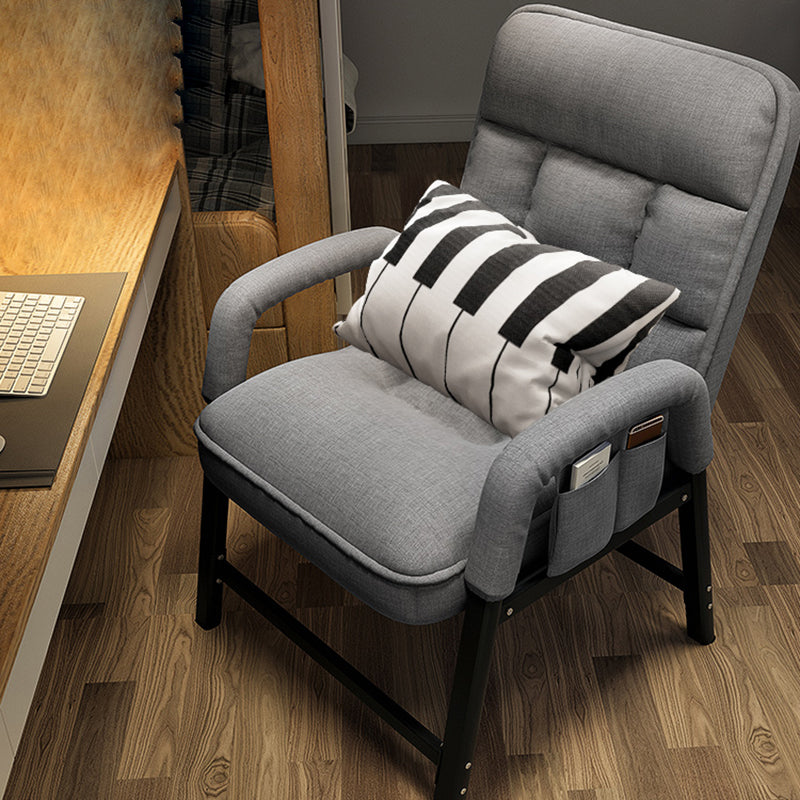 Metal Single Ergonimic Recliner with Pillow Adjustable Solid Color Recliner & Storage Bag & Lumbar Pillow Gray Clearhalo 'Chairs & Seating' 'furn' 'furn_recliners' 'Furniture' 'Living Room Furniture' 'Recliners' 7684516