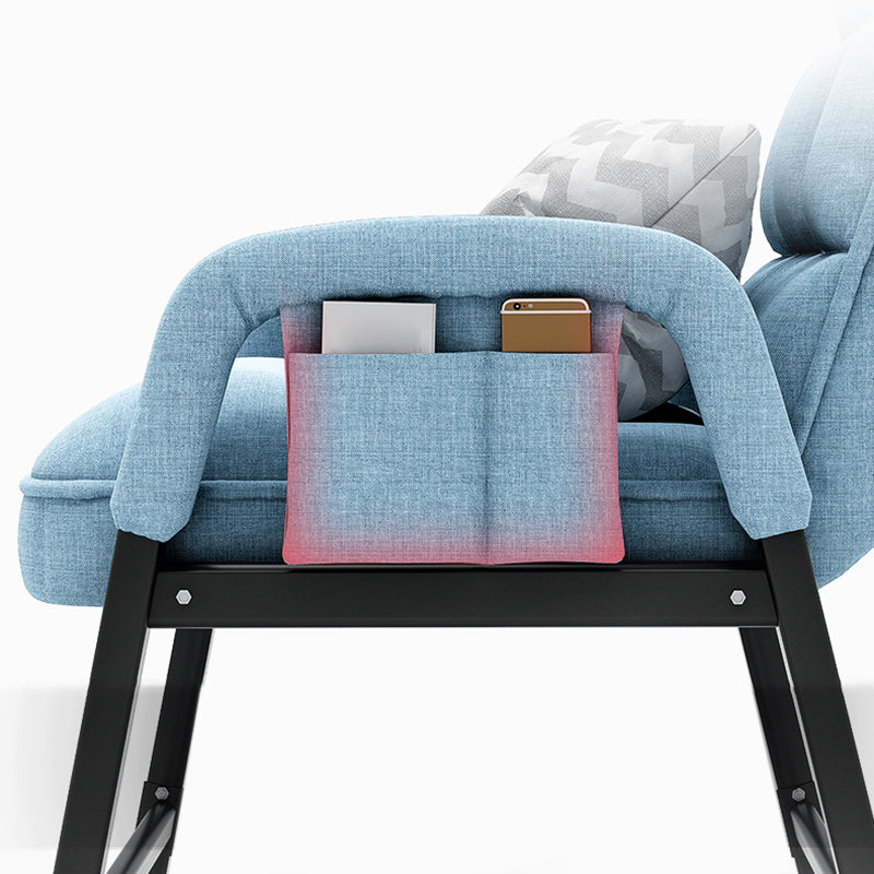 Metal Single Ergonimic Recliner with Pillow Adjustable Solid Color Clearhalo 'Chairs & Seating' 'furn' 'furn_recliners' 'Furniture' 'Living Room Furniture' 'Recliners' 7684518