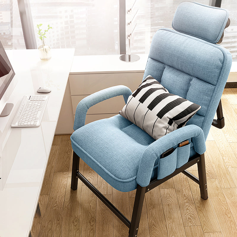 Metal Single Ergonimic Recliner with Pillow Adjustable Solid Color Recliner&Carry Bag&Lumbar Pillow&Lifting Headrest&Steel Support Blue Clearhalo 'Chairs & Seating' 'furn' 'furn_recliners' 'Furniture' 'Living Room Furniture' 'Recliners' 7684527