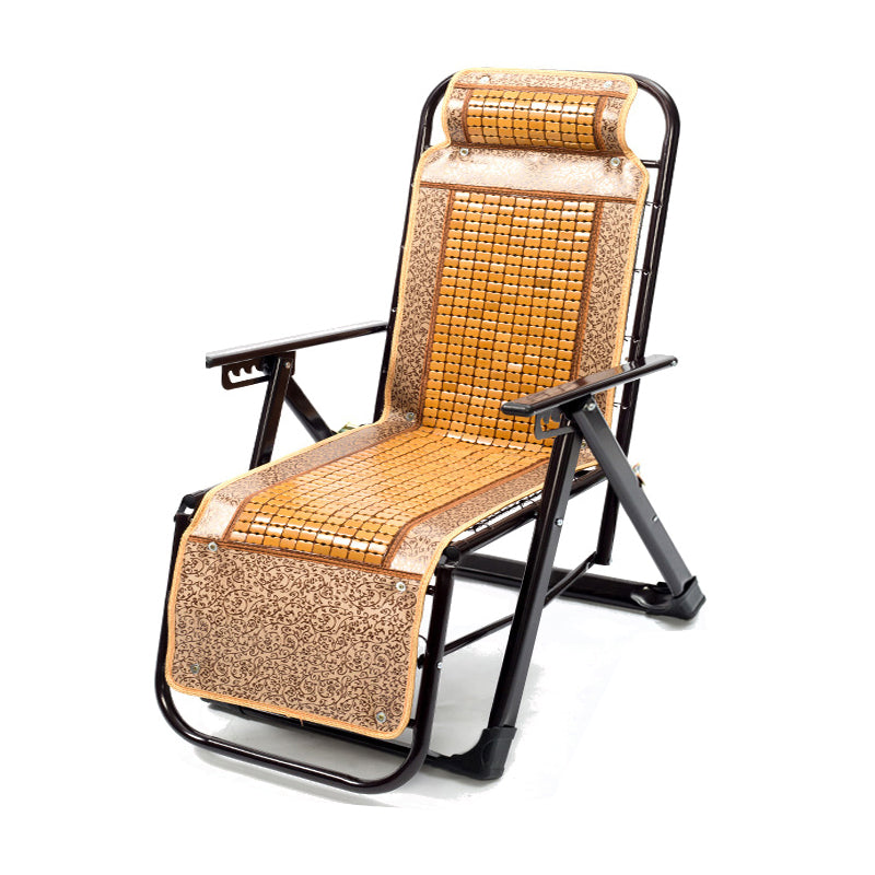 Metal Single Ergonimic Recliner Contemporary Standard (No Motion) with Arm Deck Chair Yellow Not Available Clearhalo 'Chairs & Seating' 'furn' 'furn_recliners' 'Furniture' 'Living Room Furniture' 'Recliners' 7684538