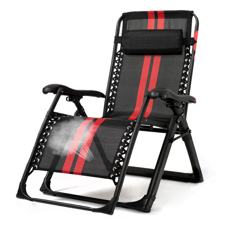 Metal Single Ergonimic Recliner Contemporary Standard (No Motion) with Arm Rocking Chair & Impregnated Bandage Red-Black Not Available Clearhalo 'Chairs & Seating' 'furn' 'furn_recliners' 'Furniture' 'Living Room Furniture' 'Recliners' 7684551