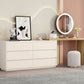Bedroom Simple Make-up Vanity and Stool in White with Drawers