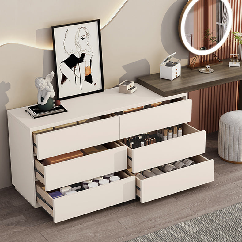Bedroom Simple Make-up Vanity and Stool in White with Drawers