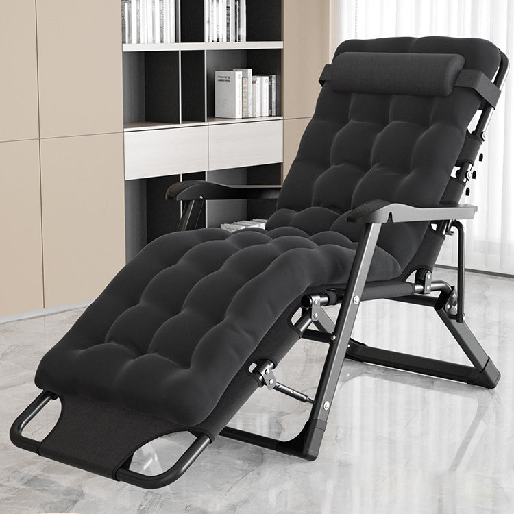 黒/金色の脚を備えた現代の金属ベースリクライニングチェア
