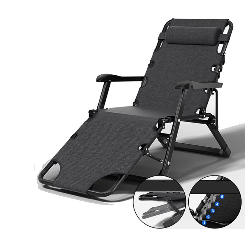 黒/金色の脚を備えた現代の金属ベースリクライニングチェア