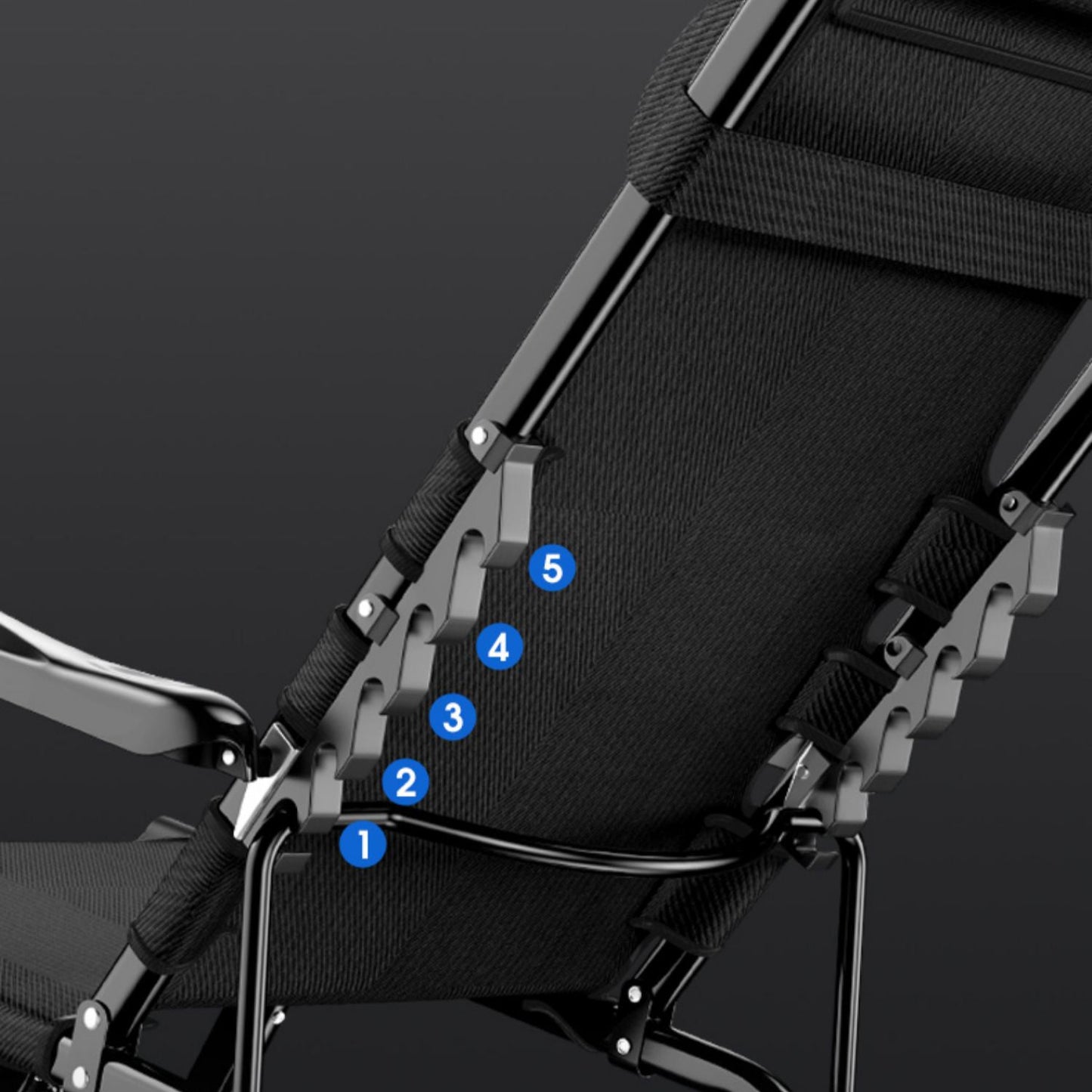 黒/金色の脚を備えた現代の金属ベースリクライニングチェア