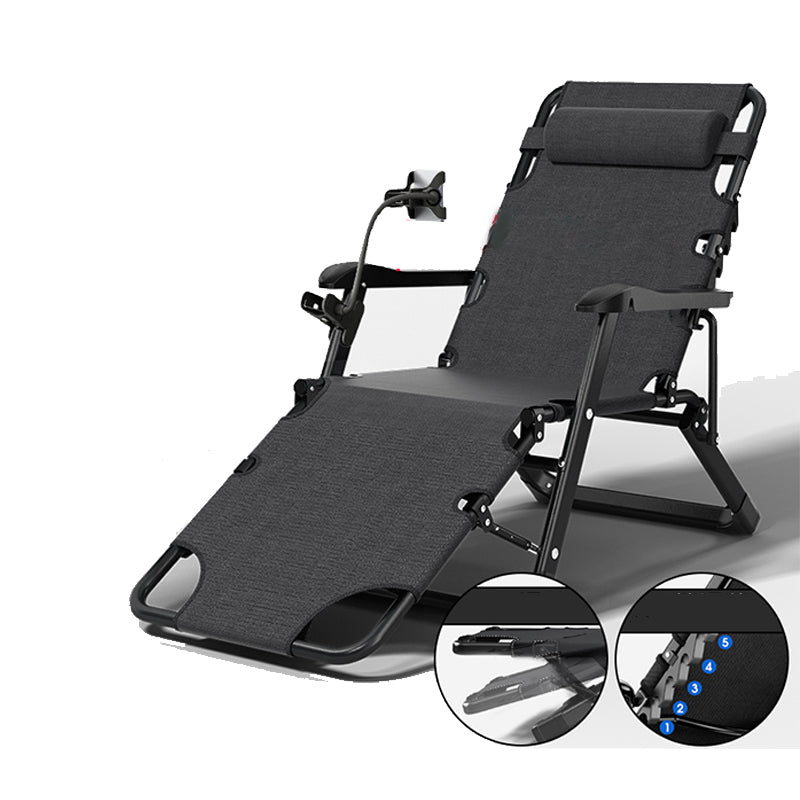 黒/金色の脚を備えた現代の金属ベースリクライニングチェア