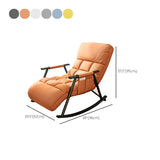 Contemporary Black Metal Base Recliner Chair with Side Pockets Clearhalo 'Chairs & Seating' 'furn' 'furn_recliners' 'Furniture' 'Living Room Furniture' 'Recliners' 7684697