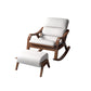 Traditional Recliner Chair with Solid Wood Legs and Arms Indoor Chair