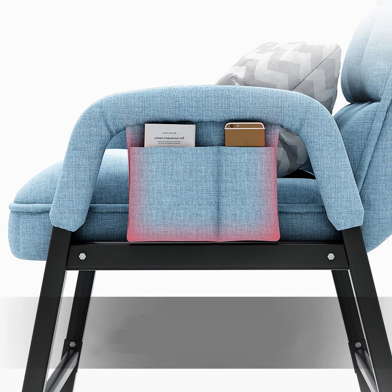 Silla reclinable de patas de metal contemporáneas con espalda con mechones y colocación de posiciones retrospectivas