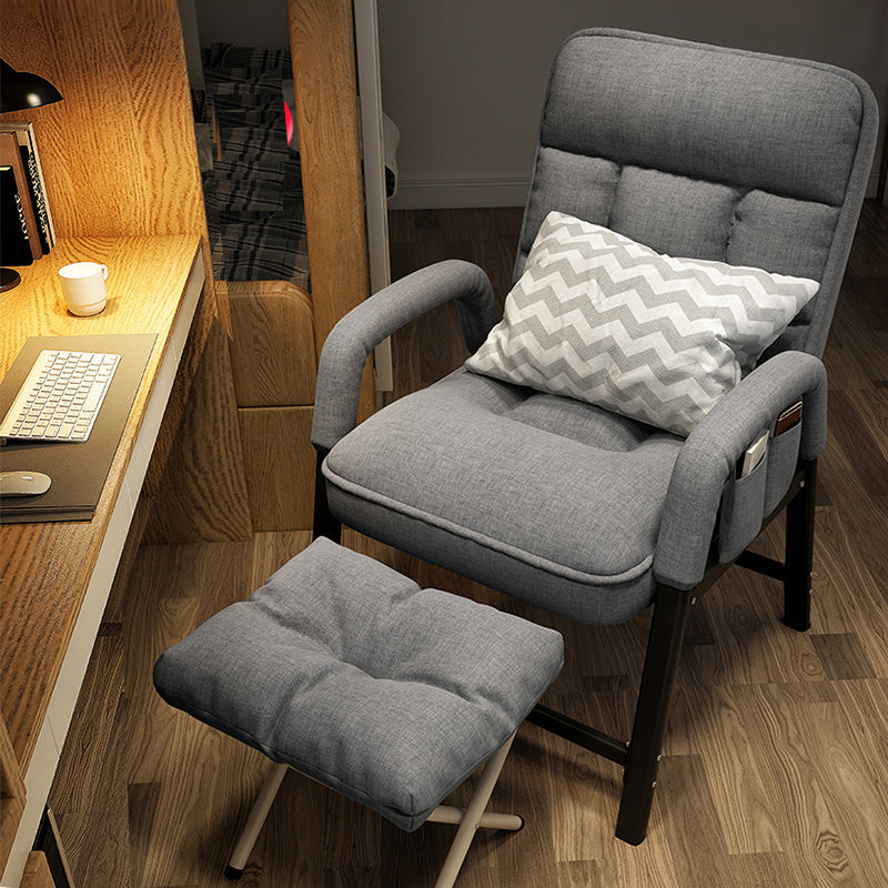 Silla reclinable de patas de metal contemporáneas con espalda con mechones y colocación de posiciones retrospectivas