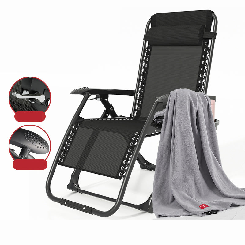 Black Contemporary Recliner Chair with Metal Base with Arms and Cup Holders Recliner & Knee Pad 28"L x 28"W x 46"H Massage Arm Clearhalo 'Chairs & Seating' 'furn' 'furn_recliners' 'Furniture' 'Living Room Furniture' 'Recliners' 7684817
