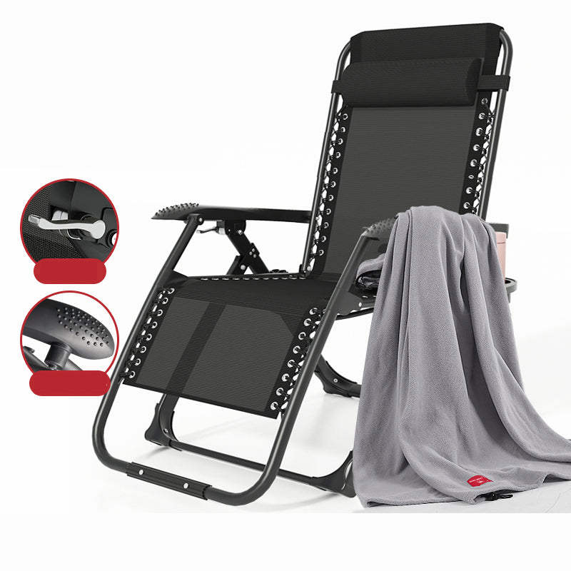Black Contemporary Recliner Chair with Metal Base with Arms and Cup Holders Recliner & Knee Pad 30"L x 28"W x 46"H Massage Arm Clearhalo 'Chairs & Seating' 'furn' 'furn_recliners' 'Furniture' 'Living Room Furniture' 'Recliners' 7684819