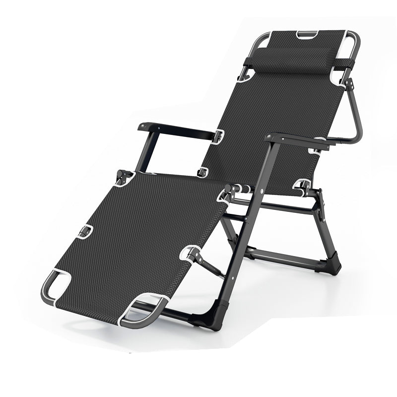 Sedia reclinabile in metallo contemporanea con armi e movimento indipendente