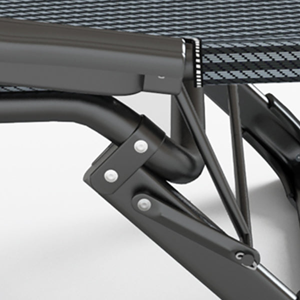 Sedia reclinabile in metallo contemporanea con armi e movimento indipendente