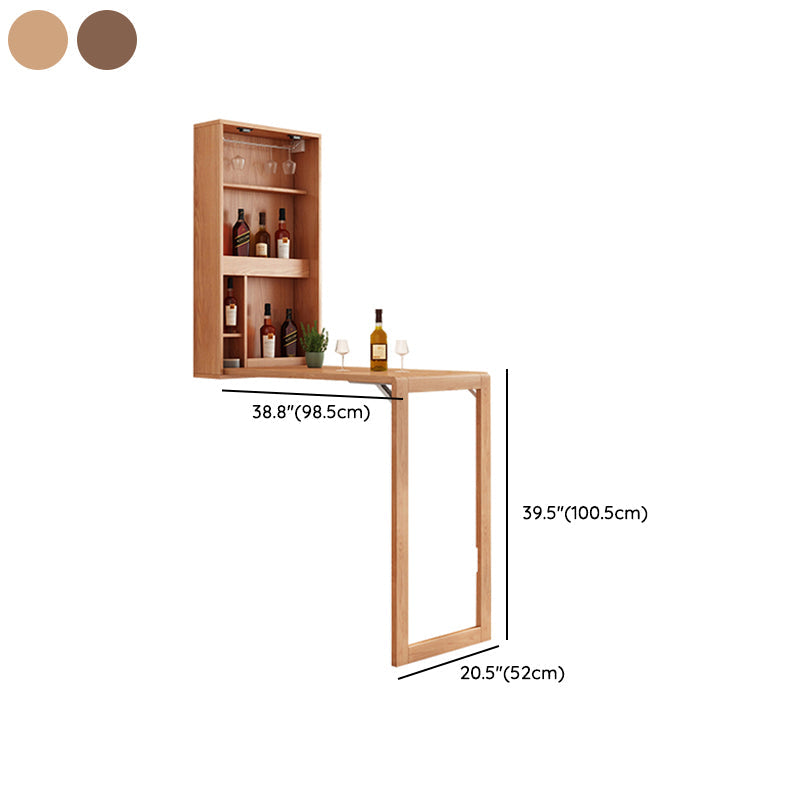 1/2/3 Pieces Folding Solid Wood Table Set for Living Room Counter Height Pub Set