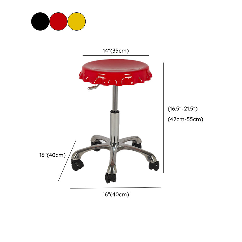 Contemporary Adjustable Backrest Counter High Stool with Metal Base Clearhalo 'Bar Furniture' 'Bar Stools' 'bar_stools' 'furn' 'furn_bar_stools' 'Furniture' 'Kitchen & Dining Furniture' 7685039