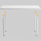 Mesa de comedor blanca plegable moderna con base de trineo de acero para comedor