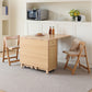 Modern Folding Dining Table Extendable for Small Spaces in Natural Clearhalo 'Dining Tables & Seating' 'Dining Tables' 'dining_table' 'furn' 'furn_dining_table' 'Furniture' 'Kitchen & Dining Furniture' 7685409