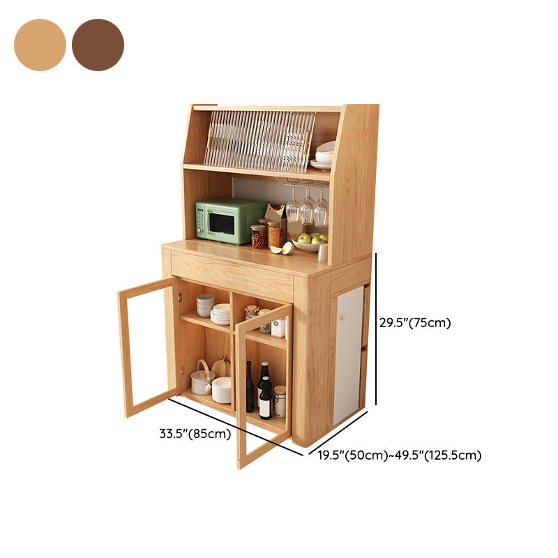 Modern Rectangle Wooden Dining Room Table for Small Space with Storage