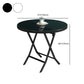 Glass Foldable Dining Table for 2 Person with Black Metal Base Clearhalo 'Dining Tables & Seating' 'Dining Tables' 'dining_table' 'furn' 'furn_dining_table' 'Furniture' 'Kitchen & Dining Furniture' 7685451