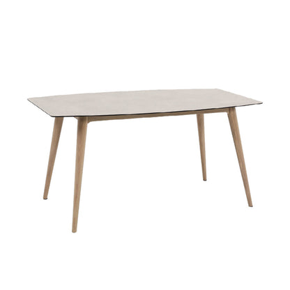 Modern Rectangle Ceramic Top Dining Table with Wood Legs for Living Room 63"L x 31.5"W x 29.5"H Without Chairs Clearhalo 'Dining Tables & Seating' 'Dining Tables' 'dining_table' 'furn' 'furn_dining_table' 'Furniture' 'Kitchen & Dining Furniture' 7685522