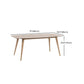 Modern Rectangle Ceramic Top Dining Table with Wood Legs for Living Room Clearhalo 'Dining Tables & Seating' 'Dining Tables' 'dining_table' 'furn' 'furn_dining_table' 'Furniture' 'Kitchen & Dining Furniture' 7685528