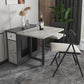 Mesa de comedor moderna plegable con tapa de madera, extensible para espacios pequeños en gris