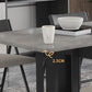 Mesa de comedor moderna plegable con tapa de madera, extensible para espacios pequeños en gris