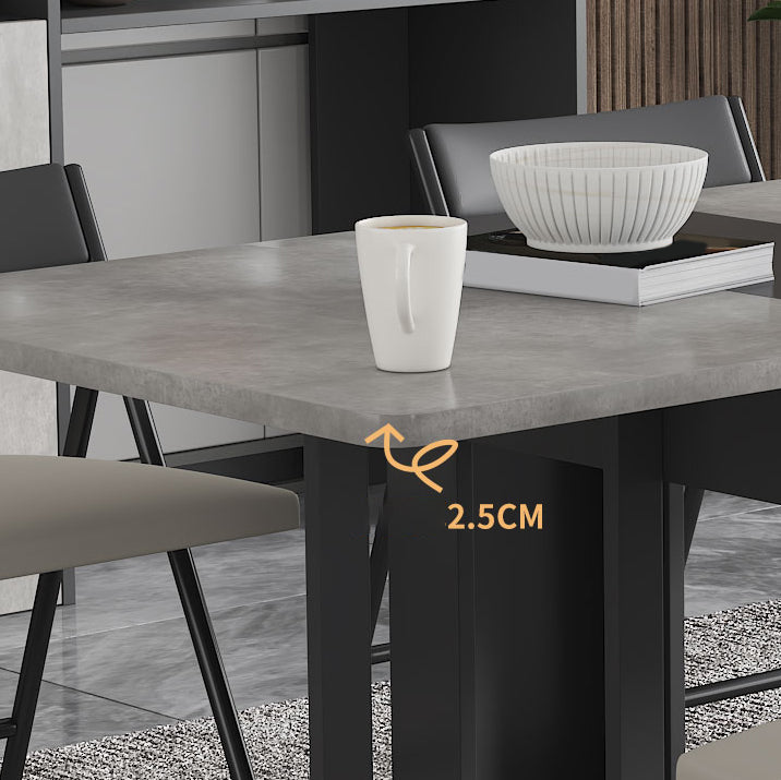 Mesa de comedor moderna plegable con tapa de madera, extensible para espacios pequeños en gris