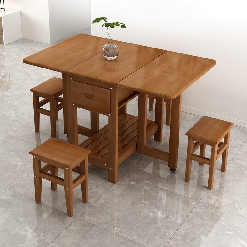 Bruine moderne rechthoekige houten eetkamertafel voor kleine ruimte