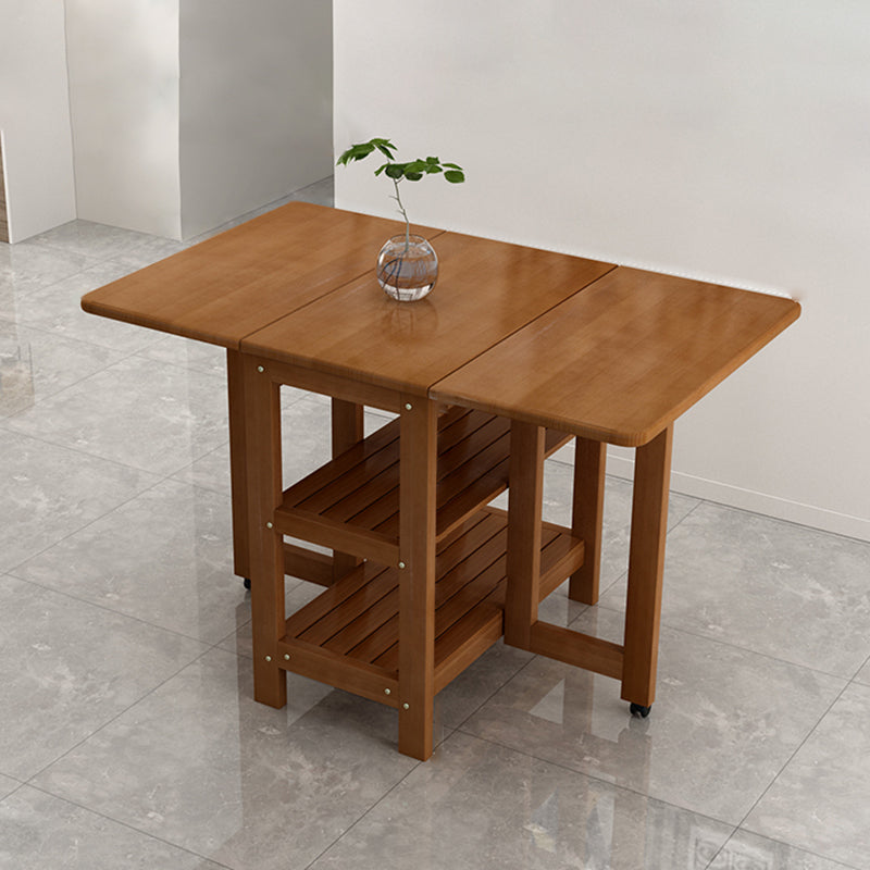 Bruine moderne rechthoekige houten eetkamertafel voor kleine ruimte