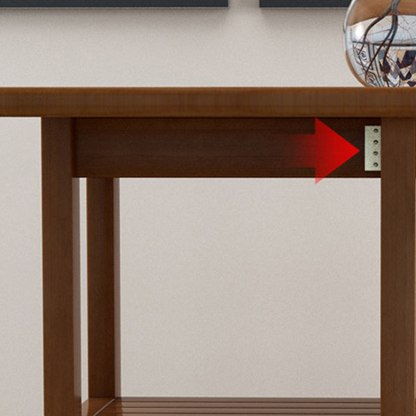 Bruine moderne rechthoekige houten eetkamertafel voor kleine ruimte