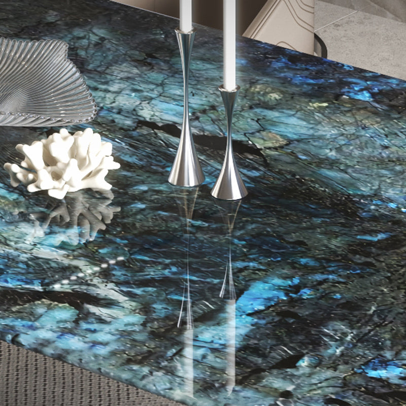 1/4/7 pezzi set da pranzo in metallo rettangolo superiore in pietra per casa