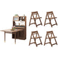 1/3/5 Pieces Modern Wooden Multi Purpose Dining Set for Home Table & Chair(s) Nut-Brown 5 Piece Set Clearhalo 'Dining Room Sets' 'Dining Tables & Seating' 'dining_room_set' 'furn' 'furn_dining_room_set' 'Furniture' 'Kitchen & Dining Furniture' 7685645