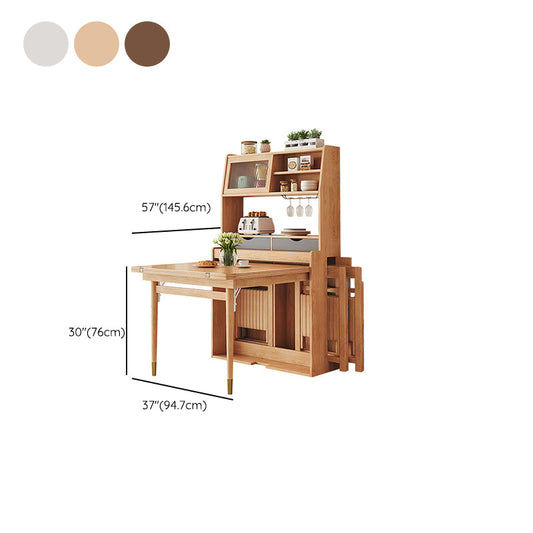 1/3/5 Pieces Modern Wooden Multi Purpose Dining Set for Home Clearhalo 'Dining Room Sets' 'Dining Tables & Seating' 'dining_room_set' 'furn' 'furn_dining_room_set' 'Furniture' 'Kitchen & Dining Furniture' 7685647