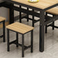 Industrial Restaurant Rectangle Legs Dining Table and Dining Chairs Clearhalo 'Dining Room Sets' 'Dining Tables & Seating' 'dining_room_set' 'furn' 'furn_dining_room_set' 'Furniture' 'Kitchen & Dining Furniture' 7685665